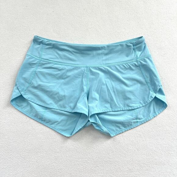 Lululemon Hi-Def Cyan Blue Turquoise 2.5" Run Speed Short SW 2017 Seawheeze 6 - Picture 1 of 10
